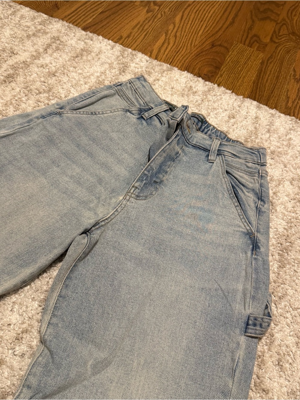 Light Blue Women's Cargo Jeans